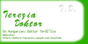 terezia doktor business card